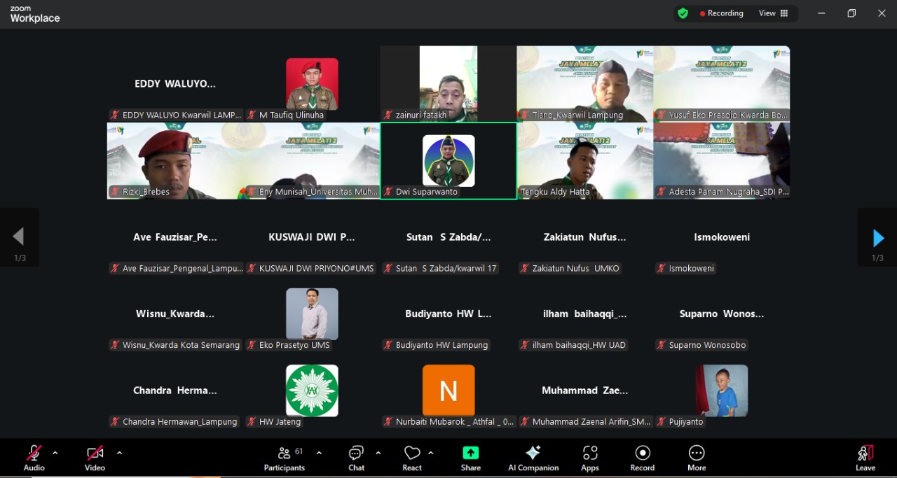 Kwarwil HW Jateng Gelar Kursus Jaya Melati 2 untuk Tingkatkan Kompetensi Pelatih